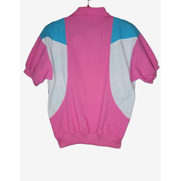 80s Casual Isle Medium pullover button up collar shirt - Picture 2 of 7